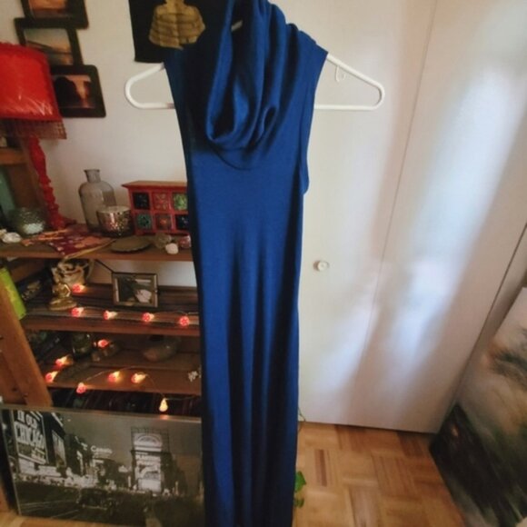 Vintage wendy original royal blue turtleneck maxi dress - S - Picture 4 of 5